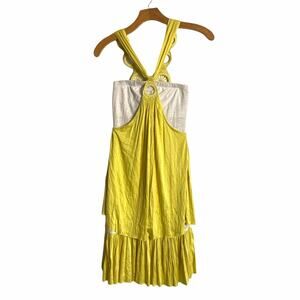 Free People NWT yellow Macrame Viscose Dress